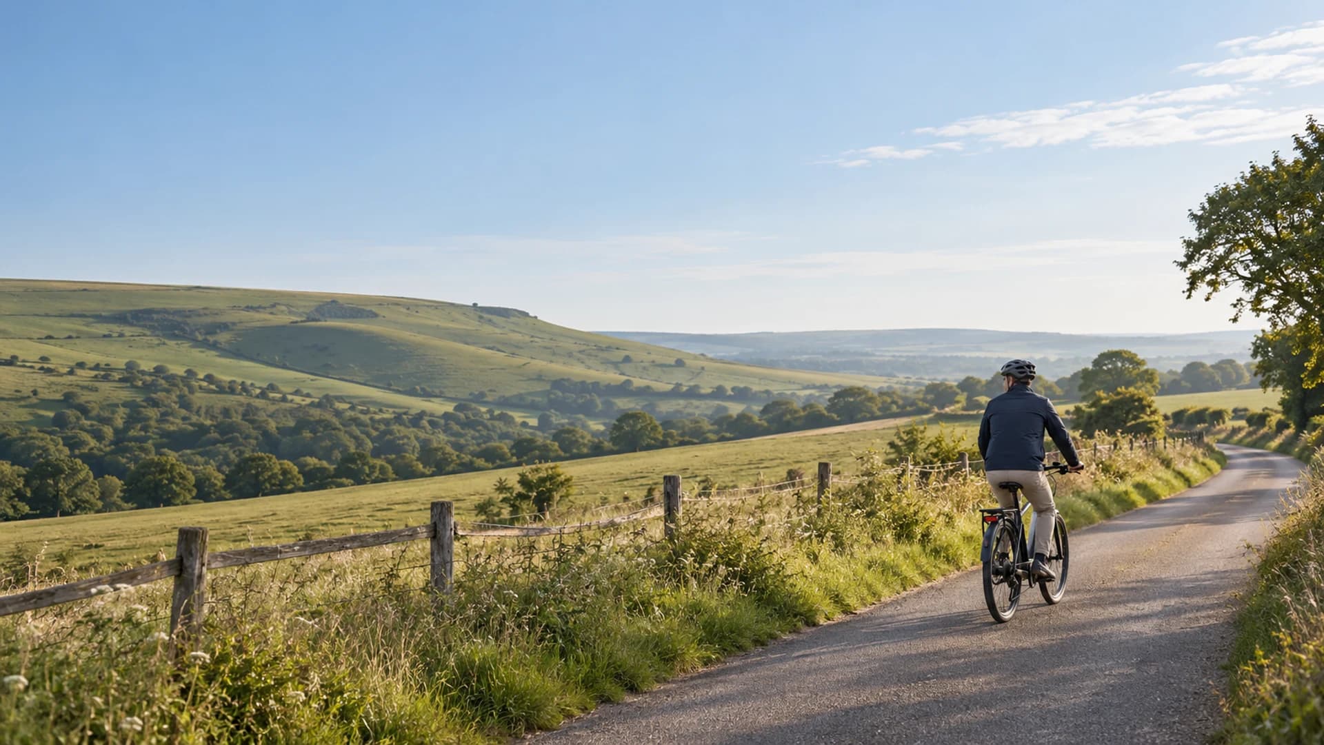 Cycling through the British countryside